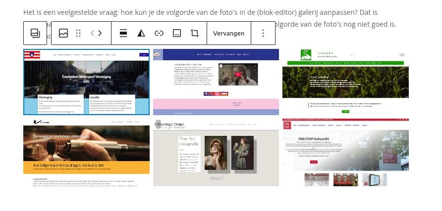 Galerij in editor
