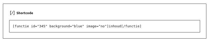 shortcode blok in worpress blok editor